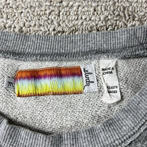 SLVDR Textured Striped Long Sleeve Pullover Sweatshirt Men’s Size Medium - Picture 2 of 6